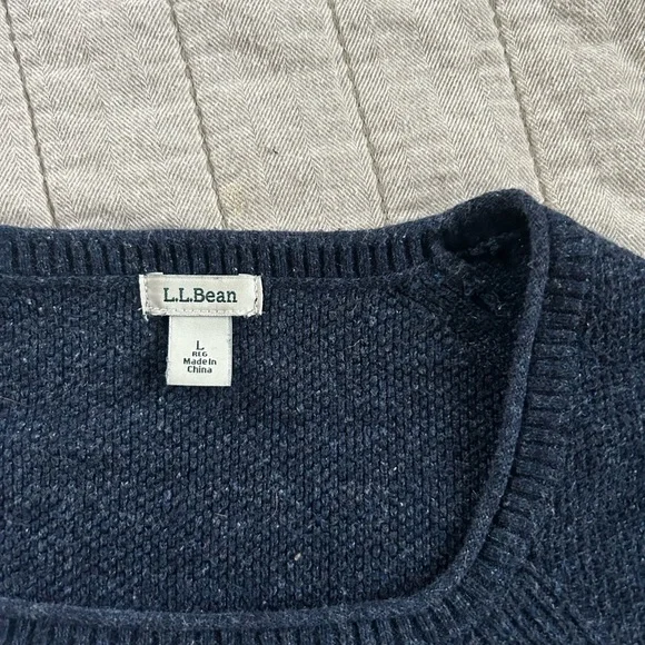LL Bean Sweater ElKnit Pullover Raglan 504220 - Picture 2 of 4